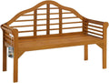 Panca CASARIA, 2 posti, 135 × 56 cm, legno, con braccioli, per giardino e terrazzo
