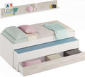 Struttura letto Habitdesign, singolo, Bianco, per camera da letto