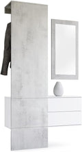 Cassettiera Vladon, 105 × 193 × 35 cm, Bianco, MDF