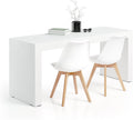 Mobili Fiver Evolution Scrivania 180 × 60 cm, Bianco frassino, con due gambe, per camera e ufficio