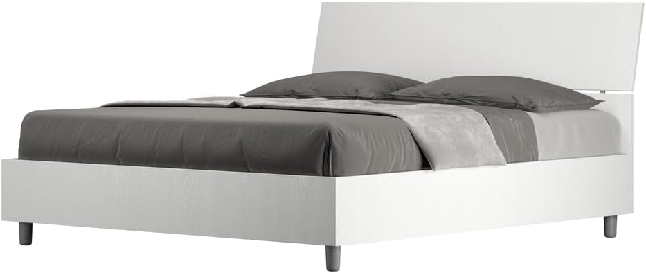 Bonussi Letto, matrimoniale, 160 × 190 cm, Bianco, legno, per camera da letto