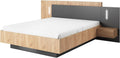 Letto Vente-unique, FRANCOLI, 140 × 190 cm, 2 cassetti, Antracite, per camera da letto