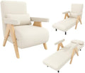 Divano letto Merax, 3 in 1, lino, tessuto, trasformabile, regolabile, pieghevole, imbottito, per soggiorno