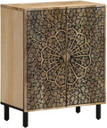 vidaXL Credenza, 60 × 33 × 75 cm, legno massello, per soggiorno