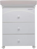 Fasciatoio con vaschetta Foppapedretti, 3 cassetti, Bianco, 89 × 46 × 69 cm, legno