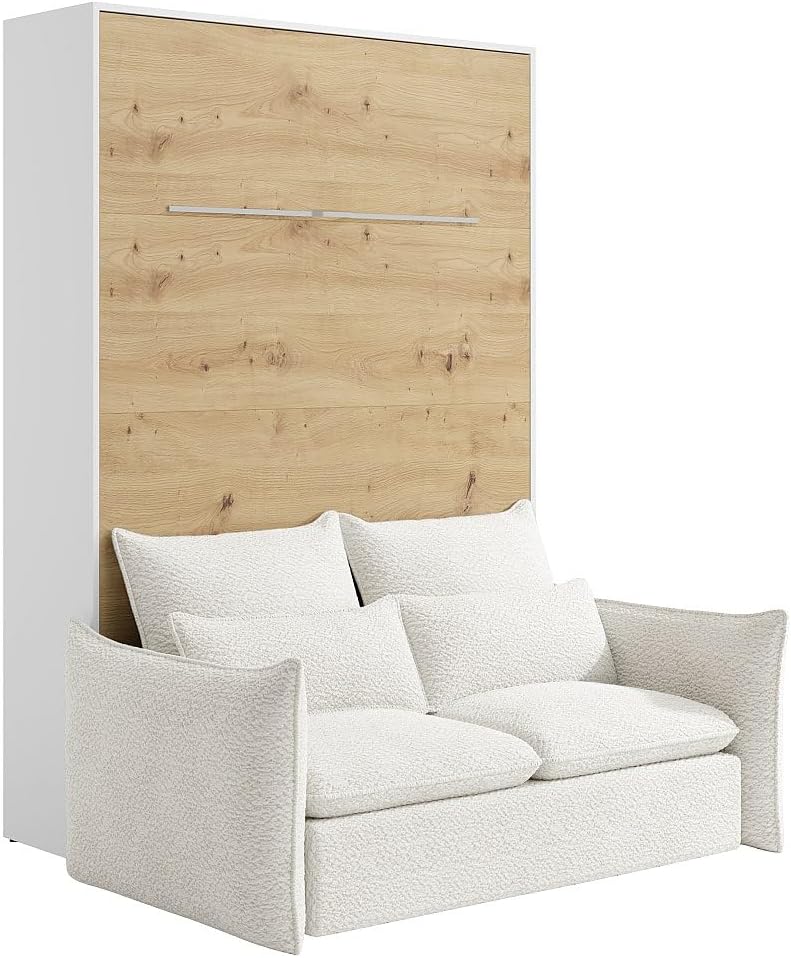 Vente-unique Letto, RAPILI, 140 × 200 cm, Bianco, apertura verticale, per camera da letto