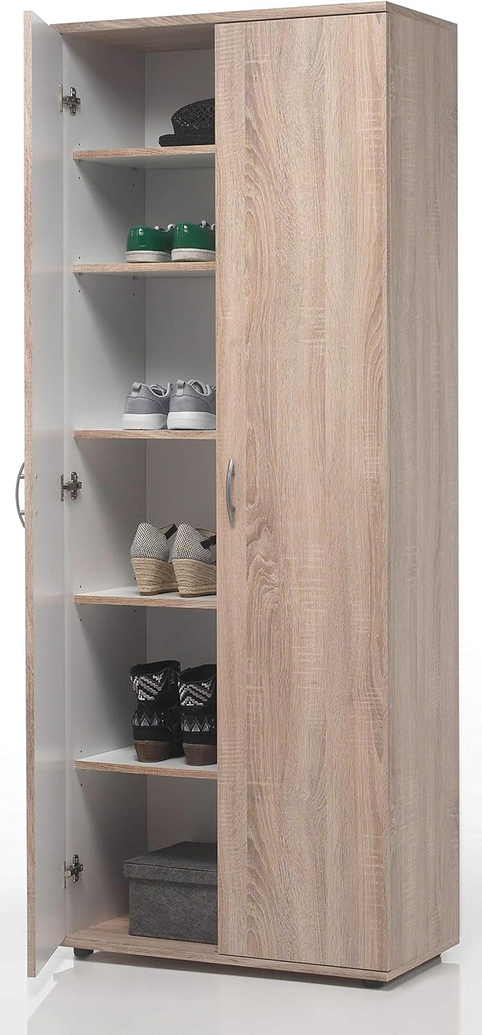 Scarpiera AVANTI TRENDSTORE, 2 ante, 5 ripiani, Rovere, 70 × 176 × 34 cm, legno