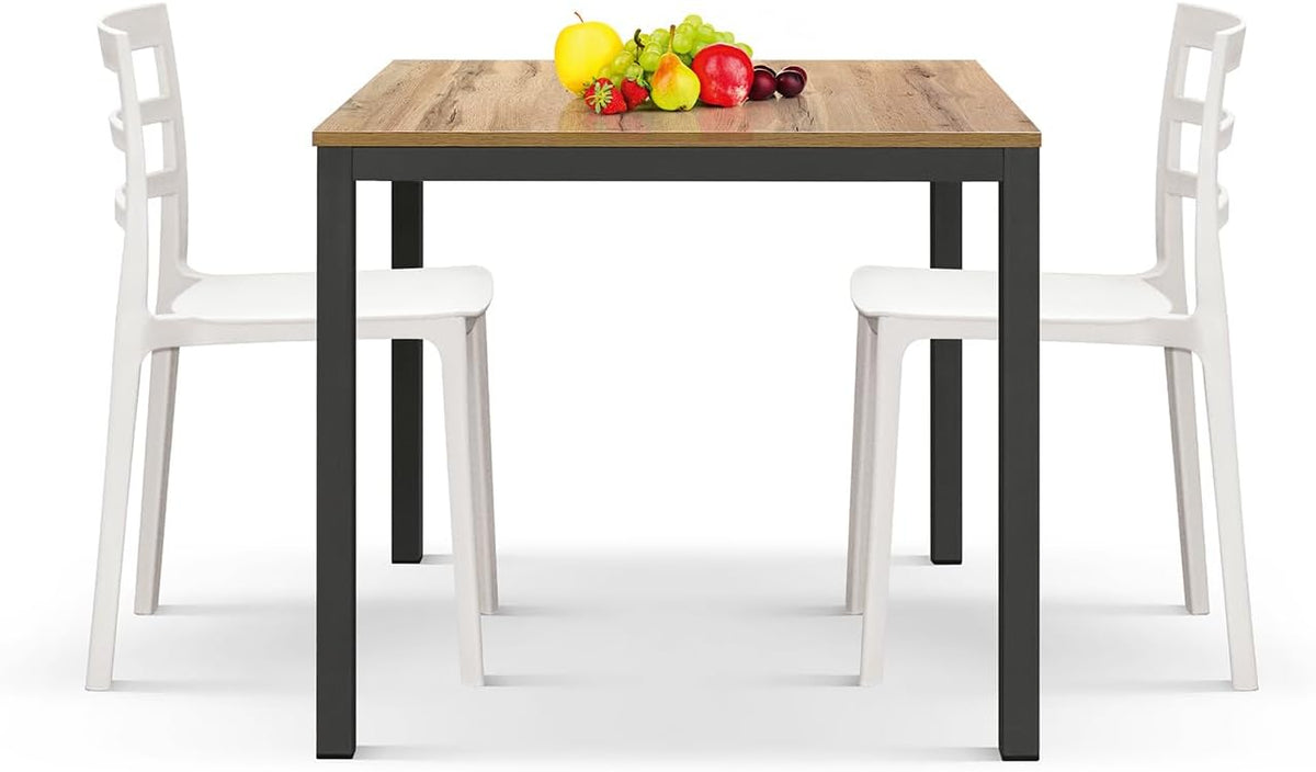 Tavolo da bar PAZZO DESIGN, Rovere/Antracite, 80 × 80 × 75 cm, metallo