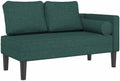 vidaXL Poltrona relax, Verde scuro, tessuto, con cuscini, per soggiorno