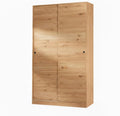 Armadio guardaroba Arreditaly, 120 × 50 × 200 cm, Rovere, 5 ripiani, con ante scorrevoli, per camera da letto