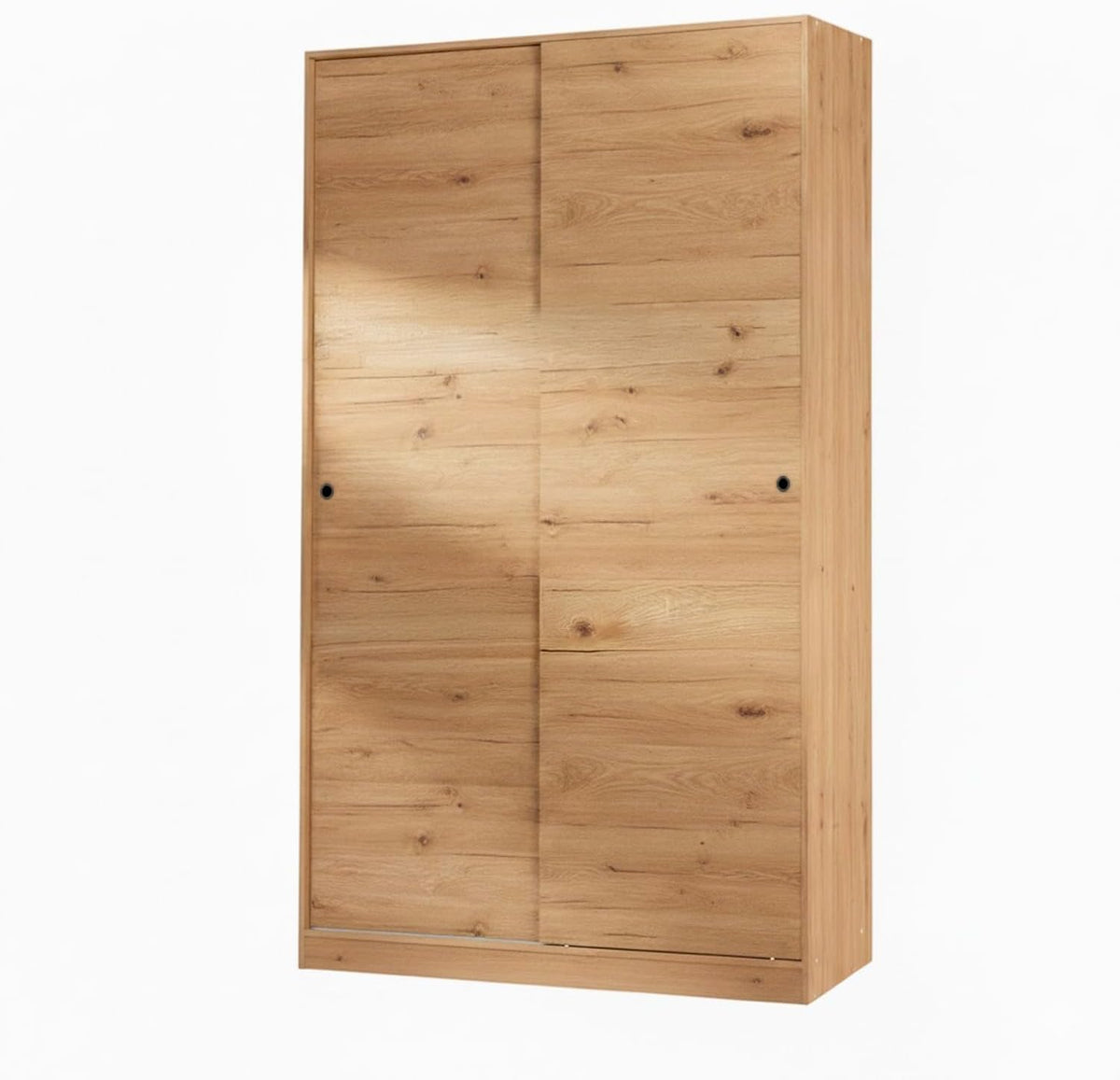 Armadio guardaroba Arreditaly, 120 × 50 × 200 cm, Rovere, 5 ripiani, con ante scorrevoli, per camera da letto