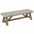 Panca in Cemento e Legno Grigio/Naturale