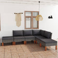 Divano Hoopleep, Grigio, 60,5 × 64,5 × 67 cm, 64,5 × 64,5 × 67 cm, legno, rattan, con cuscino, per giardino e terrazzo