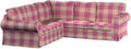 Divano angolare FRANC-TEXTIL, TEXTIL 640, Rosa/Beige, per soggiorno