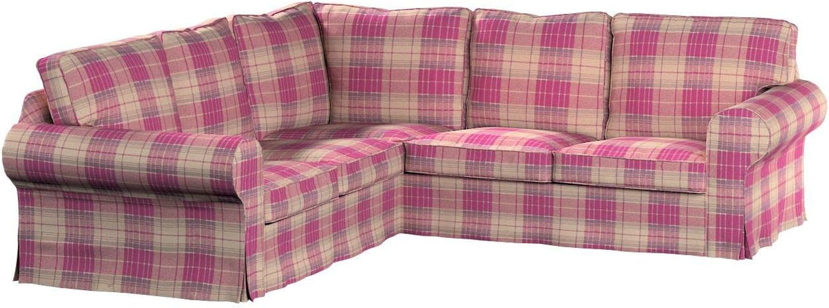 Divano angolare FRANC-TEXTIL, TEXTIL 640, Rosa/Beige, per soggiorno