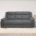 Divano Bissolo Casa, 208 × 96 × 101,5 cm, 3 posti, Grigio, tessuto, per soggiorno