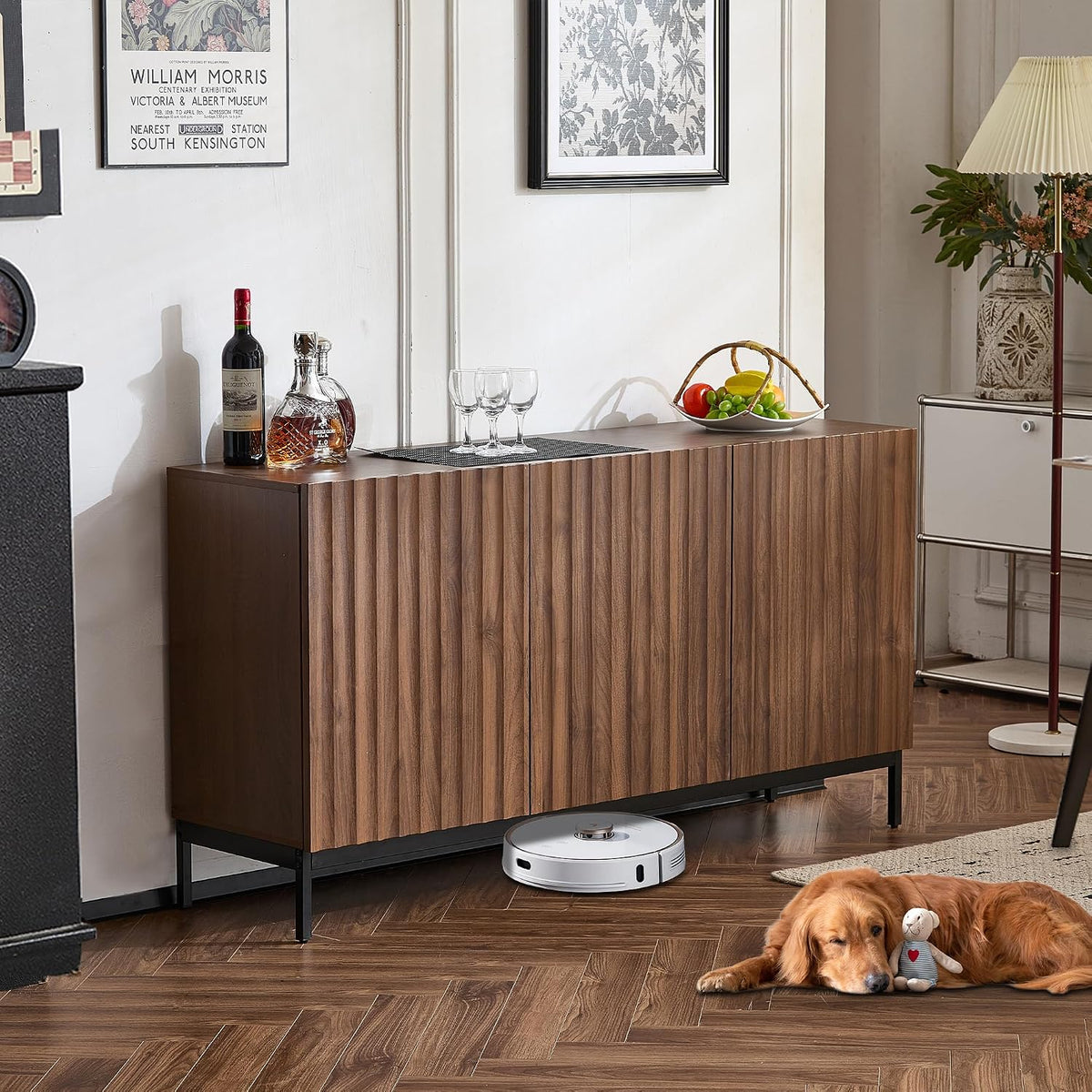 Muskel Credenza, 3 ante, 150 cm, Rovere, legno, per soggiorno
