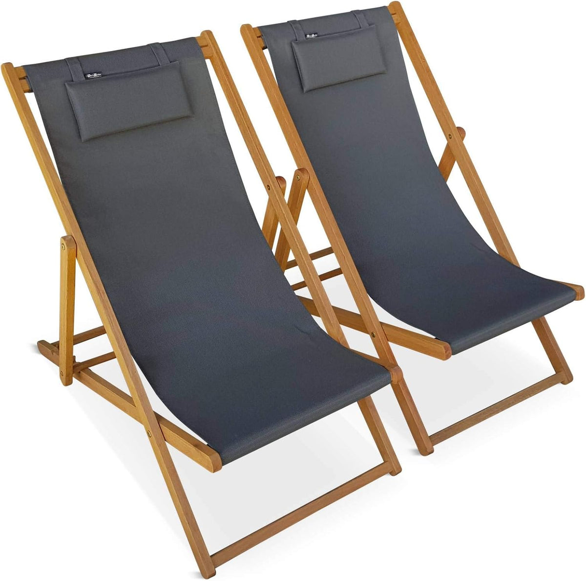 Set di sedie da pranzo Alice's Garden, 2 sedie, Antracite, 102 × 56 × 86 cm, legno