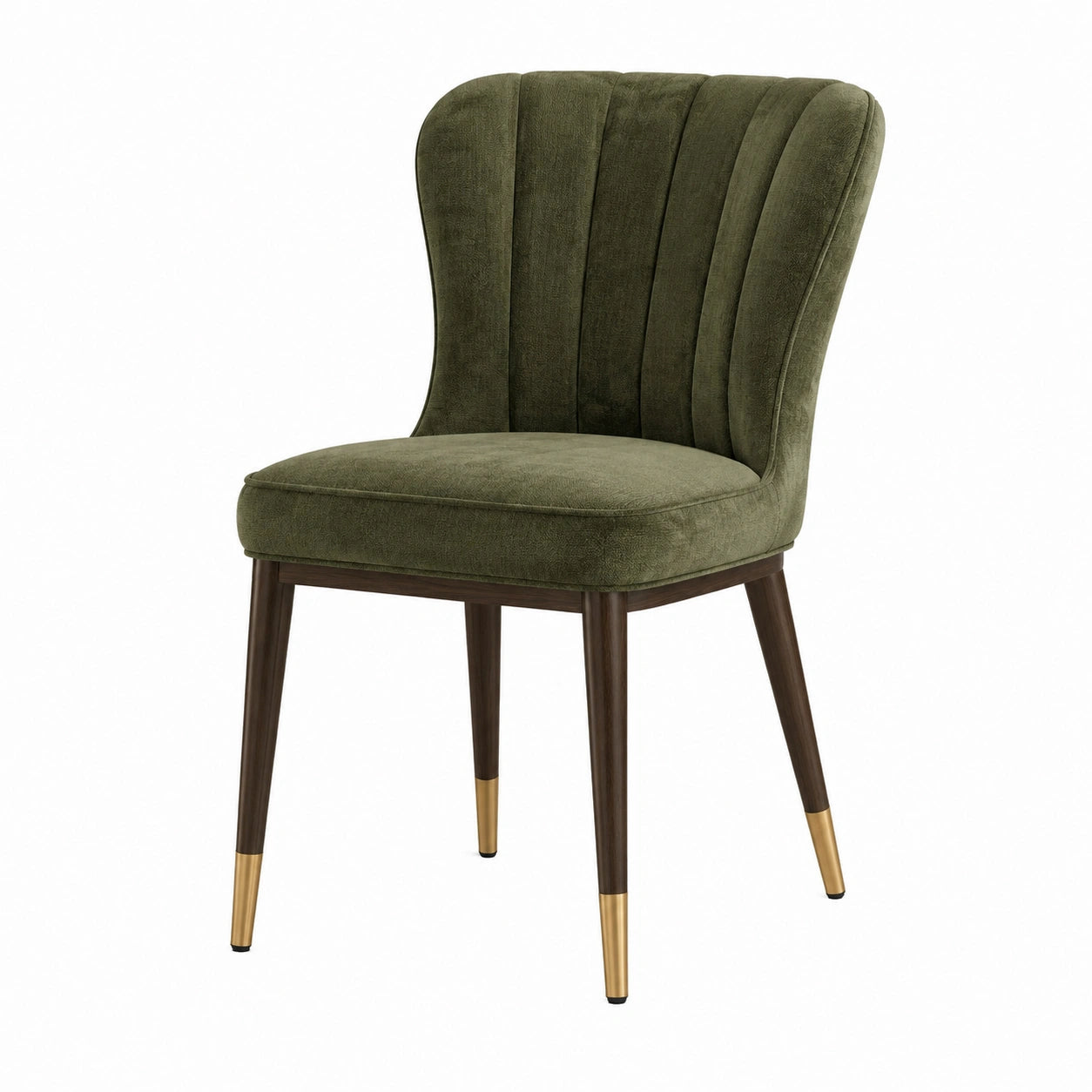 Sedia in legno con seduta beige in tessuto