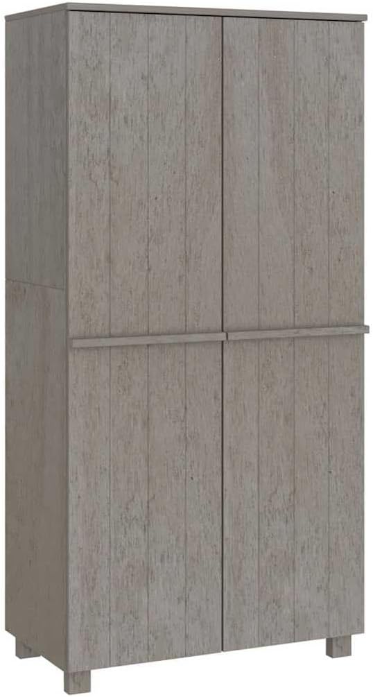 Armadio, HAMAR 180, 89 × 50 × 180 cm, Grigio chiaro, legno
