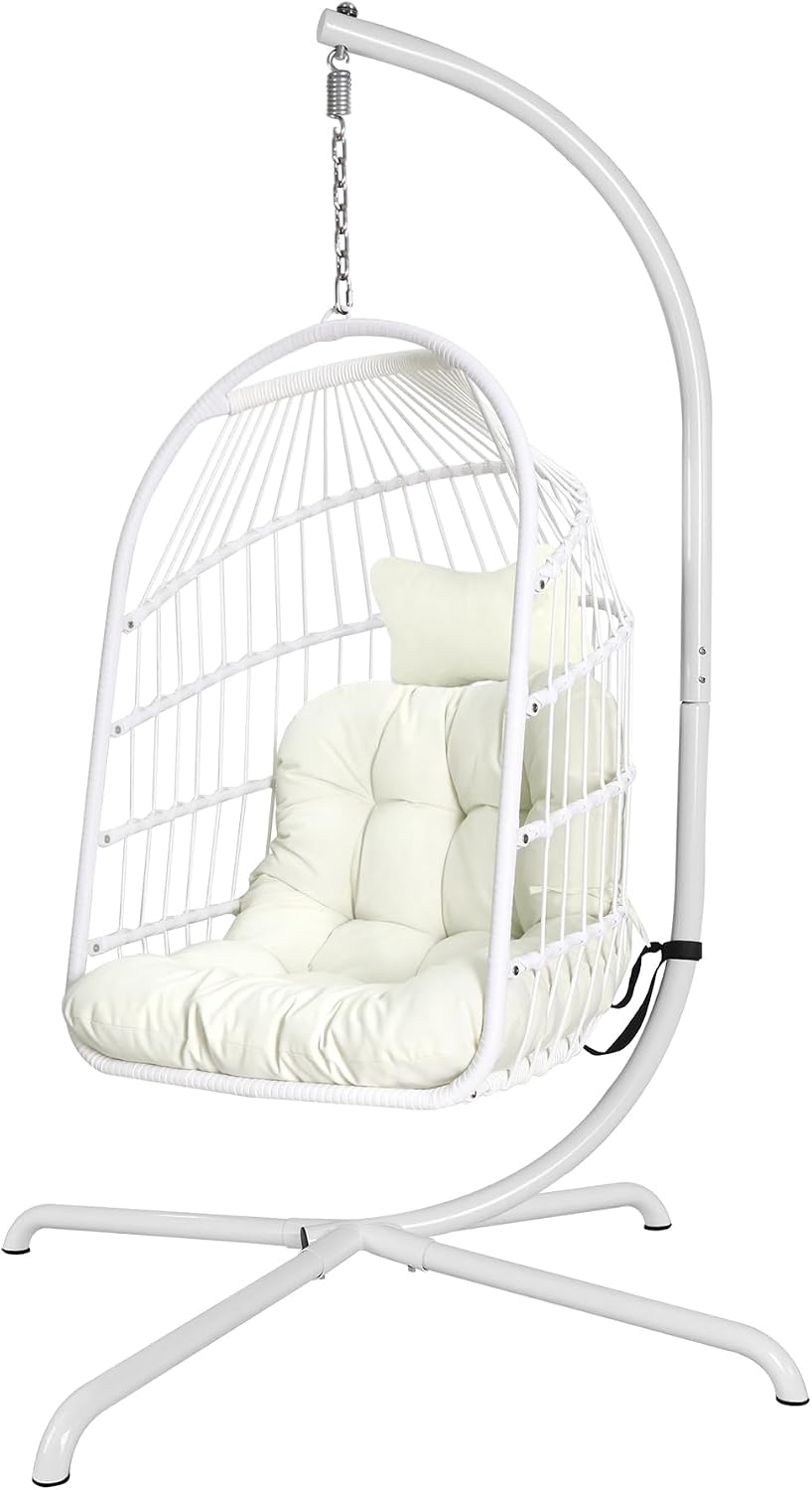 Sedia sospesa Chihee, rattan, per giardino e terrazzo