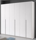 Arredo Stock Armadio, 6 ante, 258 × 54 × 240 cm, Bianco/Naturale, legno