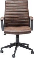 Sedia da ufficio KARE, Marrone, 109X59X62Cm, con molla a gas, regolabile, con braccioli, per ufficio