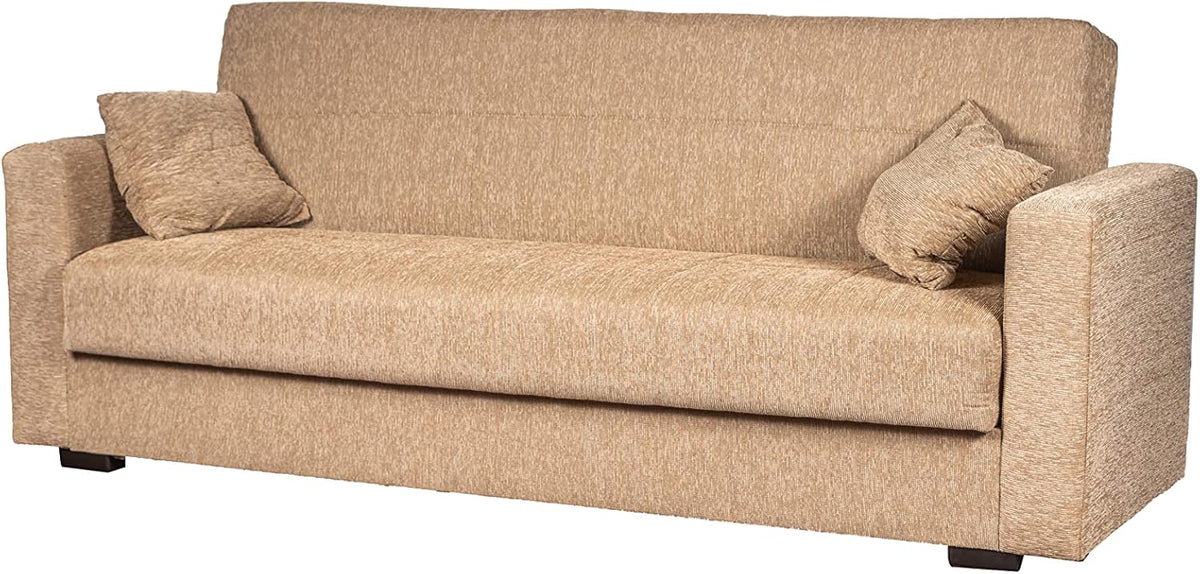 Divano letto Arredo Stock, 212 × 83 × 73 cm, Beige, 3 posti, tessuto, per soggiorno