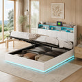 Letto KeepGoon, 160 × 200 cm, Bianco, matrimoniale, con rete a doghe, imbottito, velluto, per camera da letto