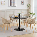 Set da pranzo GrandCA HOME, 110 cm, 4 sedie, Kaki, legno, per giardino e terrazzo