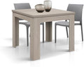 PAZZO DESIGN Tavolo da pranzo, 90 × 90 cm, Olmo/Perla, allungabile, per sala da pranzo e cucina
