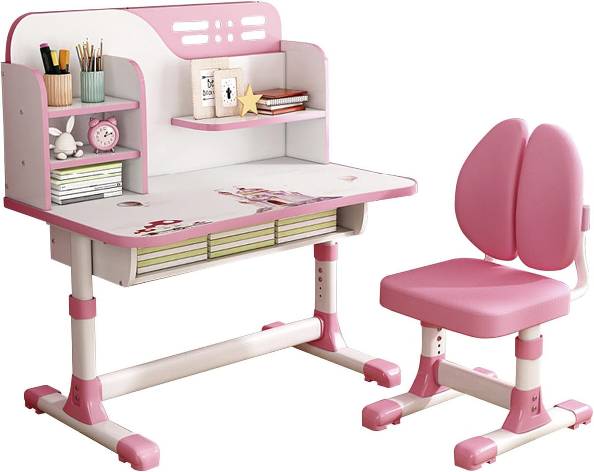Set da pranzo Reheyre, Rosa, metallo, regolabile, per ufficio