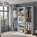 Armadio guardaroba Dmora, 179 × 50 × 202 cm, Bianco, per camera da letto
