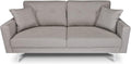 Divano SAMIRA, Cloe, 156 × 54 cm, Tortora, 3 posti, metallo, tessuto, per soggiorno
