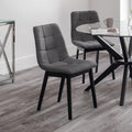 Julian Bowen Set di sedie da pranzo, 4 sedie, Grigio, lino