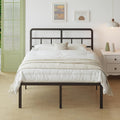 Struttura letto Lutown-Teen, 120 × 190 cm, matrimoniale, metallo, con testiera, per camera da letto