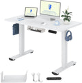 Scrivania FLEXISPOT, 120 × 60cm, Bianco, regolabile, acciaio, per ufficio