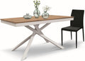 Tavolo allungabile KONTE.DESIGN, 120 × 80 cm, 170 × 80 cm, Rovere/Bianco, legno, metallo, per sala da pranzo e cucina