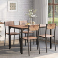 KAZZIO Set da pranzo, 4 sedie, Marrone, MDF, per sala da pranzo e cucina