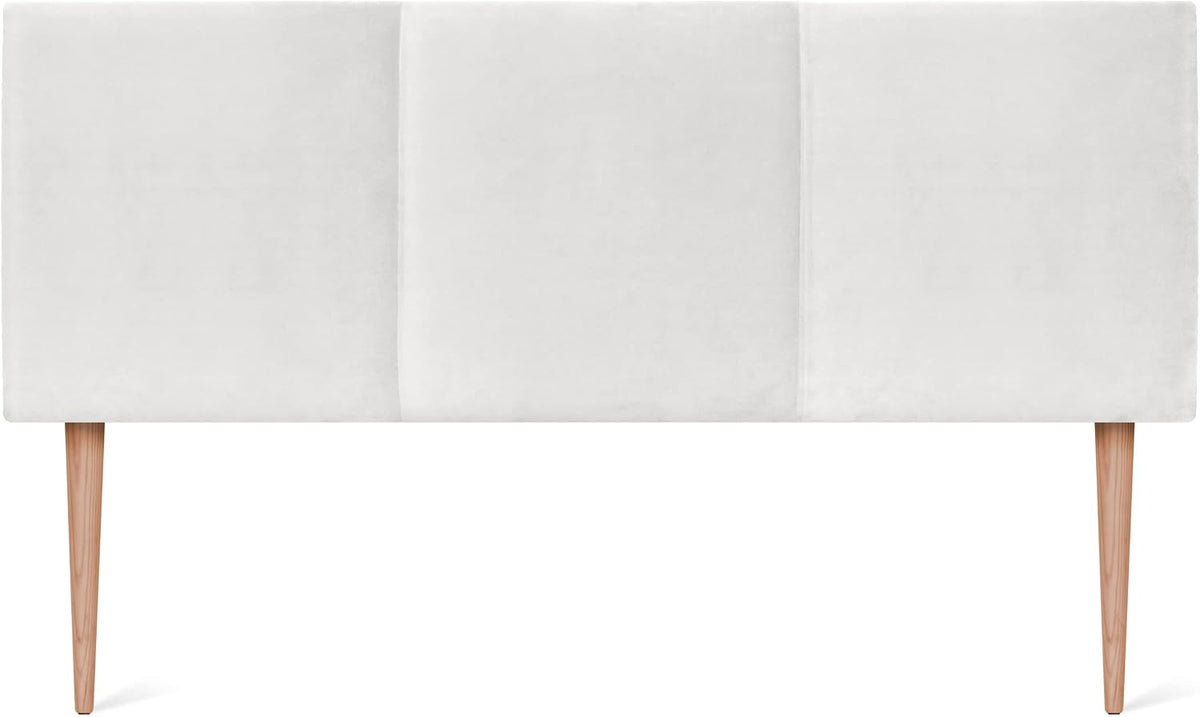 Testiera DHOME, Bianco, 145 × 105cm, velluto, per camera da letto