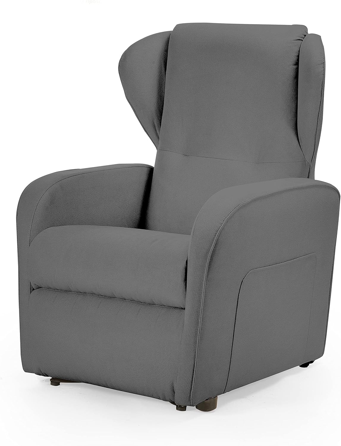 Poltrona Fisiomatic Relax System, Grigio, tessuto, alzapersona, reclinabile, per soggiorno