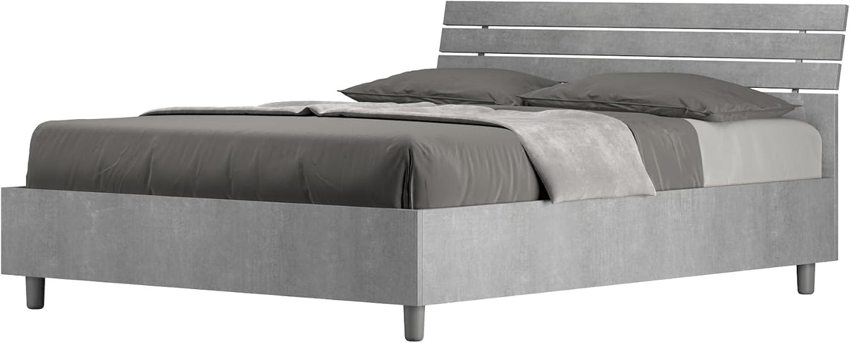 BS COM Struttura letto, francese, matrimoniale, legno, misura 140 × 190, per camera da letto