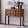 Credenza YITAYMLI, Noce, 100 cm, legno massello, con contenitore, per soggiorno
