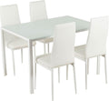 Il Gruppone Passione Casa Set da pranzo, 6 posti, 4 posti, 80 × 120 cm, 90 × 150 cm, Nero, similpelle, vetro temperato, per sala da pranzo e cucina