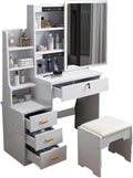 Toeletta 21 SHOP, BIANCO, per camera da letto o zona trucco