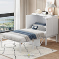 Struttura letto HaoChrymec, pieghevole, con rete a doghe, 90 × 200 cm, Bianco, legno, per camera da letto
