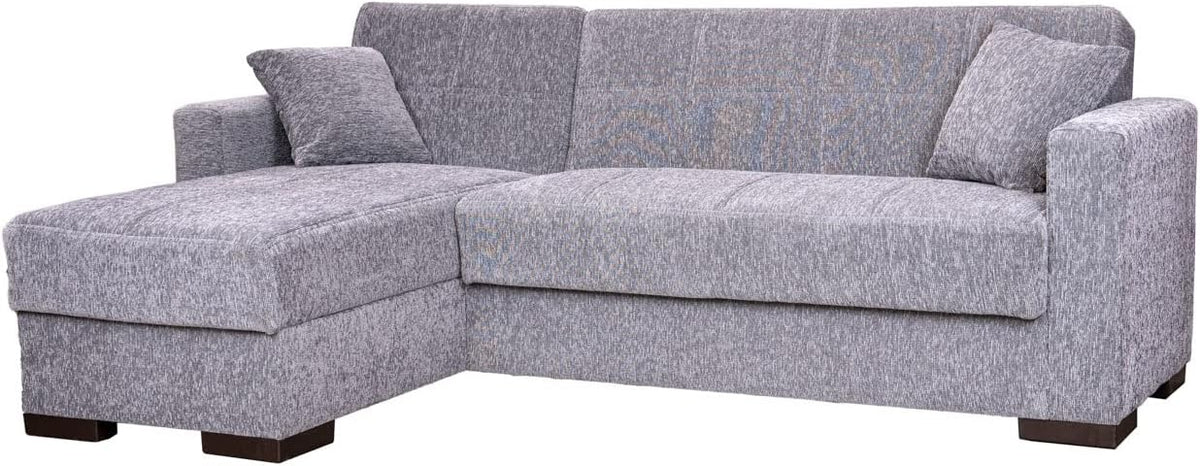 Divano letto Arredo Stock, 227 × 77 × 175 cm, Grigio, tessuto, per soggiorno