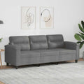 Divano KKHOMEI, 3 posti, Grigio scuro, 210 × 77 × 80 cm, metallo, per soggiorno