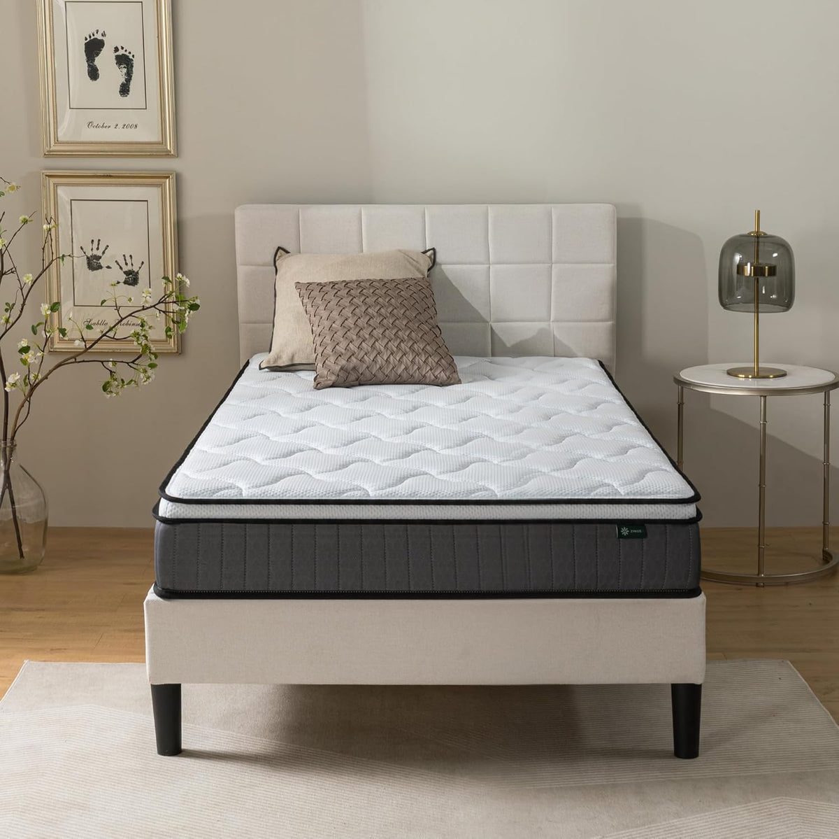 Materasso Zinus, 80 × 190 cm, singolo, ergonomico, per camera da letto