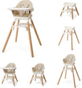 Seggiolone Clair de Lune, Beige/Naturale, 6 in 1, regolabile, legno